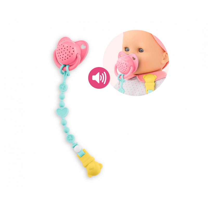 Corolle Baby Doll Pacifier with 15 Sounds - for 14" Baby Dolls, Pink/Blue - Image 2